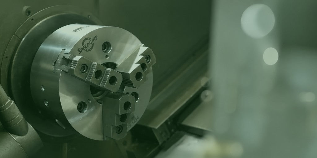 Speedgrip workholding chuck on a CNC lathe