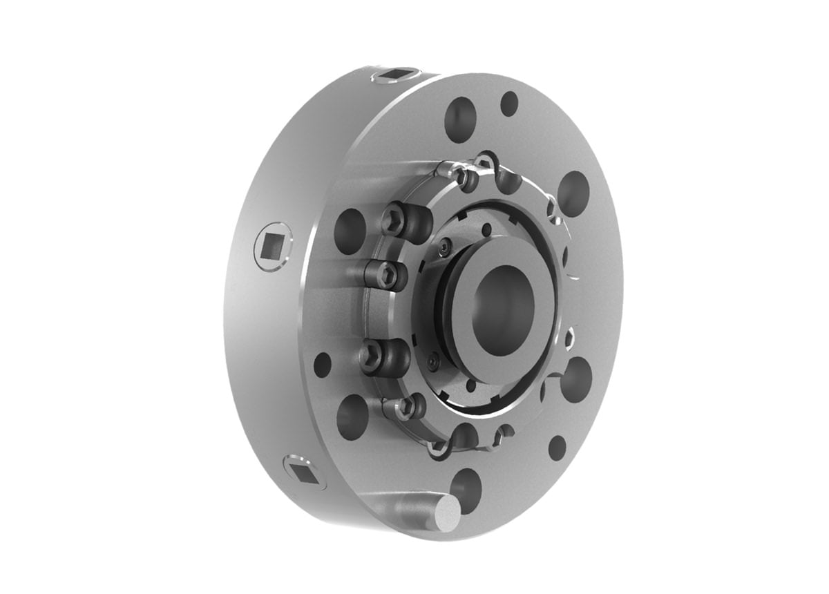 Available with through-hole design for through-spindle bar feeding operations